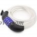 Topzone 47" inch Extra Long Heavy Duty 12mm Cable Self Coiling 4-digit Combination Bicycle Bike Lock with Mount - B00ZE8EDEC